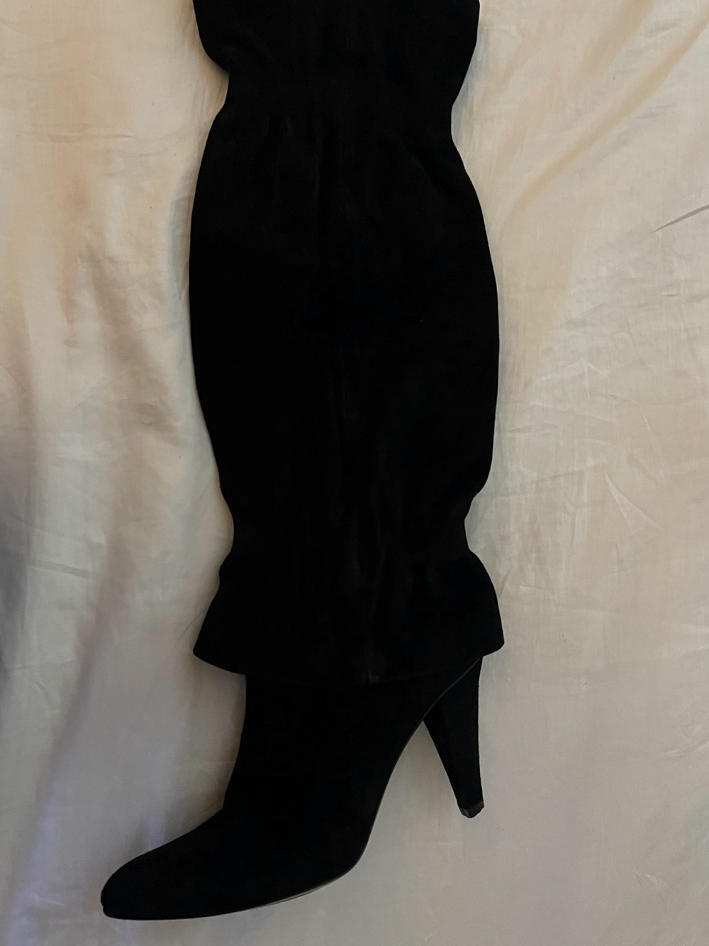 Vintage black suede Delman boots